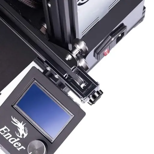 Tensor de correa instalado en impresora 3D Ender 3 para mejorar la tensión del eje