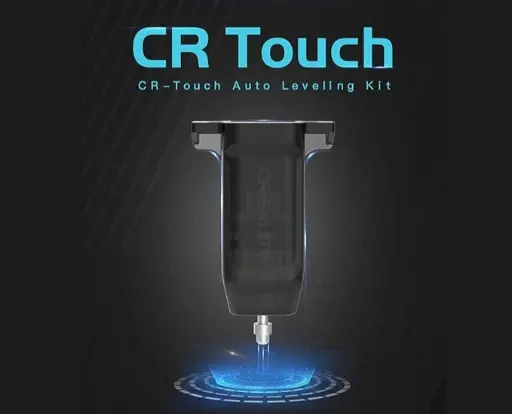 Sensor CR-Touch de Creality para nivelación automática de cama en impresoras 3D, con pin metálico y detección óptica precisa.