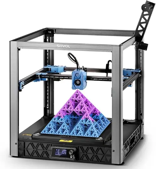 Impresora 3D Sovol SV08 con sistema CoreXY, extrusor directo y gran volumen de impresión. Ofrece alta velocidad y precisión, ideal para makers avanzados.